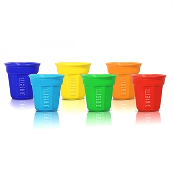 סט 6 כוסות אספרסו פורצילן צבעונית